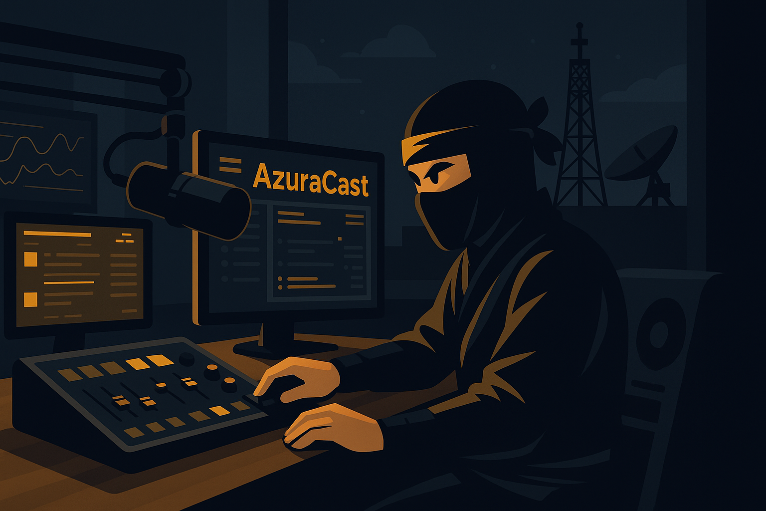 NinjaDJ Broadcasting with AzuraCast