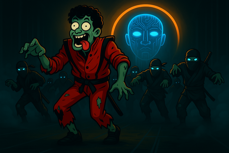 idiot-zombie-ninjas-following-ai-thriller-scene-ninjaweb