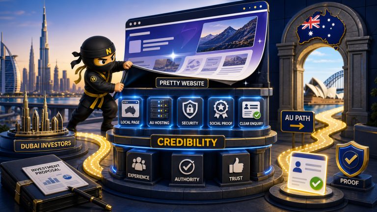 Dubai Investors Do Not Need a Pretty Website. They Need Australian Credibility.