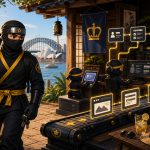 Kings Birthday long weekend illustrated with a NinjaWeb ninja stepping away while automated website, form, CRM and lead workflows keep running
