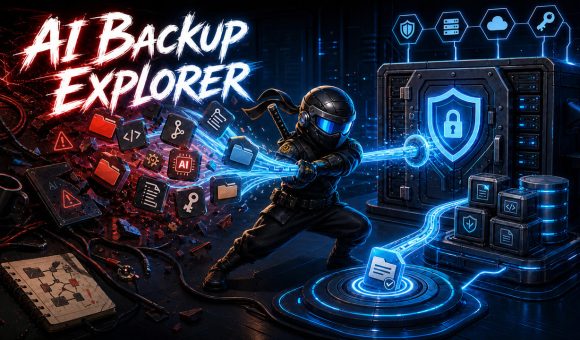 NinjaWeb AI Backup Explorer: Encrypted Backups for Local Work That Cannot Be Lost illustrated as a NinjaWeb featured image