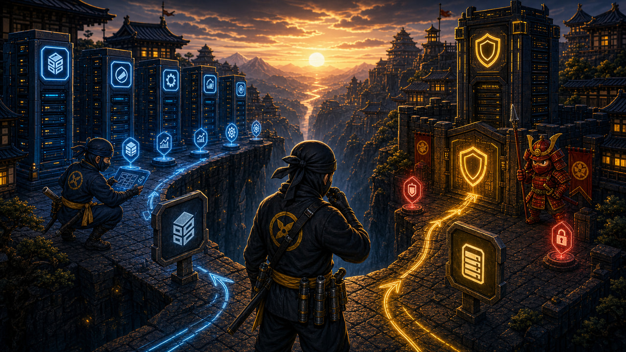 VPS vs Dedicated Server illustrated by NinjaWeb operators choosing infrastructure control paths